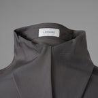 LEMAIRE ルメール / 美品 21AW silk tie neck shirs シルク タイネックシャツ 長袖シャツ / M213 SH174 LF634 / size 48 (CHARCOAL GRAY)  352131-in-ue