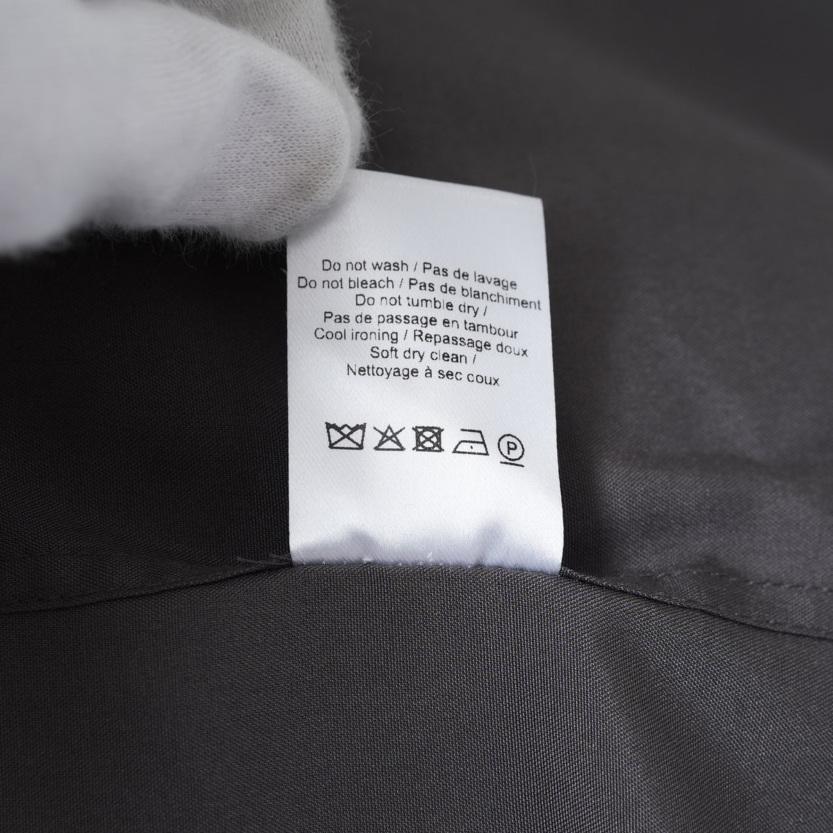 LEMAIRE ルメール / 美品 21AW silk tie neck shirs シルク タイネックシャツ 長袖シャツ / M213 SH174 LF634 / size 48 (CHARCOAL GRAY)  352131-in-ue