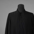 LARDINI ラルディーニ / 美品 23AW ビスコース クレポン ボウタイブラウス 長袖シャツ / 20071 11 KC511181 / size 39 (BLACK）352132-in-ue