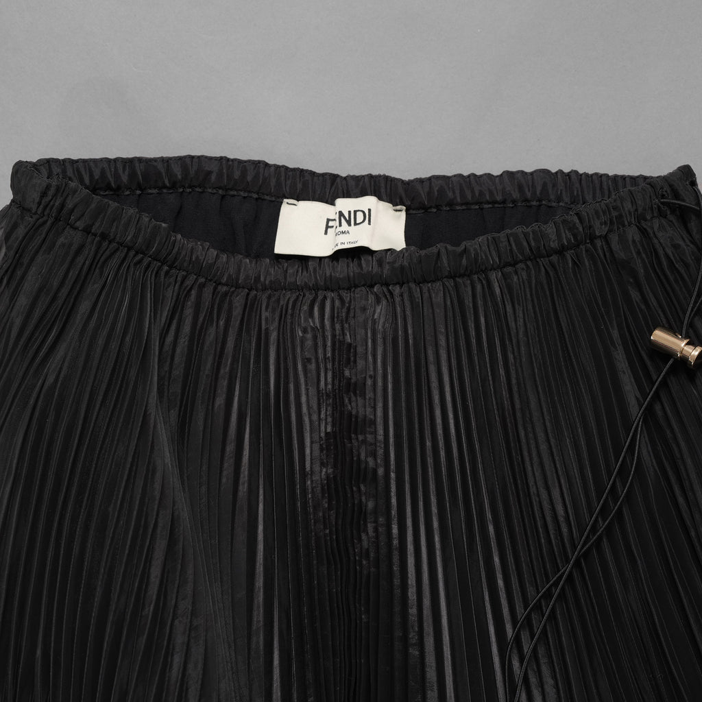 FENDI フェンディ / 美品 19AW ロング プリーツ スカート / FQ7093 A9D0 / size 38 (BLACK) レディース
