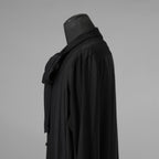 LARDINI ラルディーニ / 美品 23AW ビスコース クレポン ボウタイブラウス 長袖シャツ / 20071 11 KC511181 / size 39 (BLACK）352132-in-ue