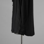 LARDINI ラルディーニ / 美品 23AW ビスコース クレポン ボウタイブラウス 長袖シャツ / 20071 11 KC511181 / size 39 (BLACK）352132-in-ue