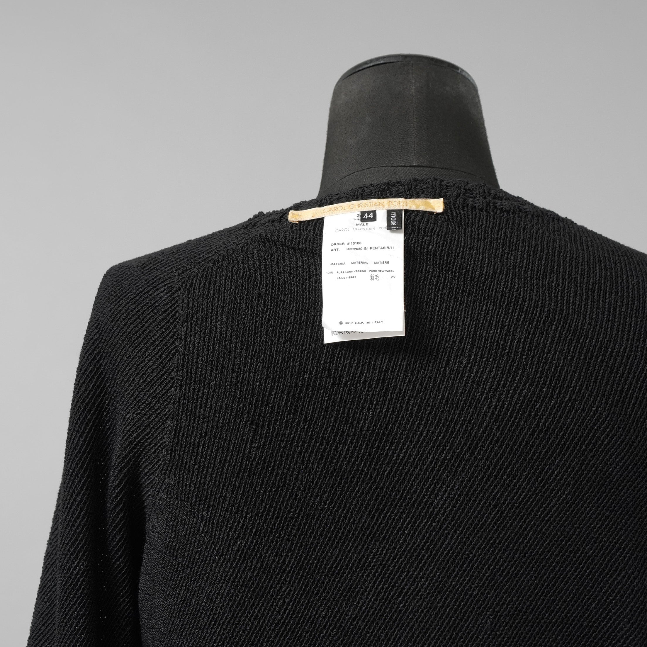 CAROL CHRISTIAN POELL キャロルクリスチャンポエル / 美品 2017 IN-BETWEEN / SEAMLESS LONG SLEEVES SWEATER “PENTASIR” REVERSIBLE / KM/2630-IN PENTASIR/11 / リバーシブル ニット / size 44 (DARK GREEN)