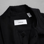 LARDINI ラルディーニ / 美品 23AW ビスコース クレポン ボウタイブラウス 長袖シャツ / 20071 11 KC511181 / size 39 (BLACK）352132-in-ue