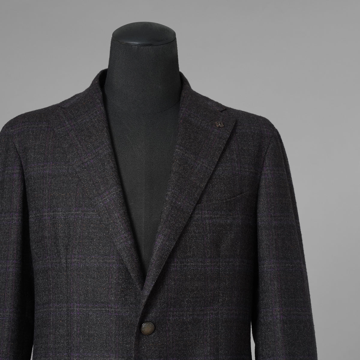 TAGLIATORE タリアトーレ / 美品 定番 19AW MONTECARLO ウールチェック アンコンジャケット MONTECARLO モンテカルロ テーラード ジャケット / 1SMC22K / size 48 (BROWN×PURPLE)  352130-in-ue