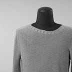 CAROL CHRISTIAN POELL キャロルクリスチャンポエル / 美品 2017 IN-BETWEEN / SEAMLESS LONG SLEEVES SWEATER “PENTASIR” REVERSIBLE / KM/2629-IN PENTASIR/4 / リバーシブル ニット / size 46 (GRAY)