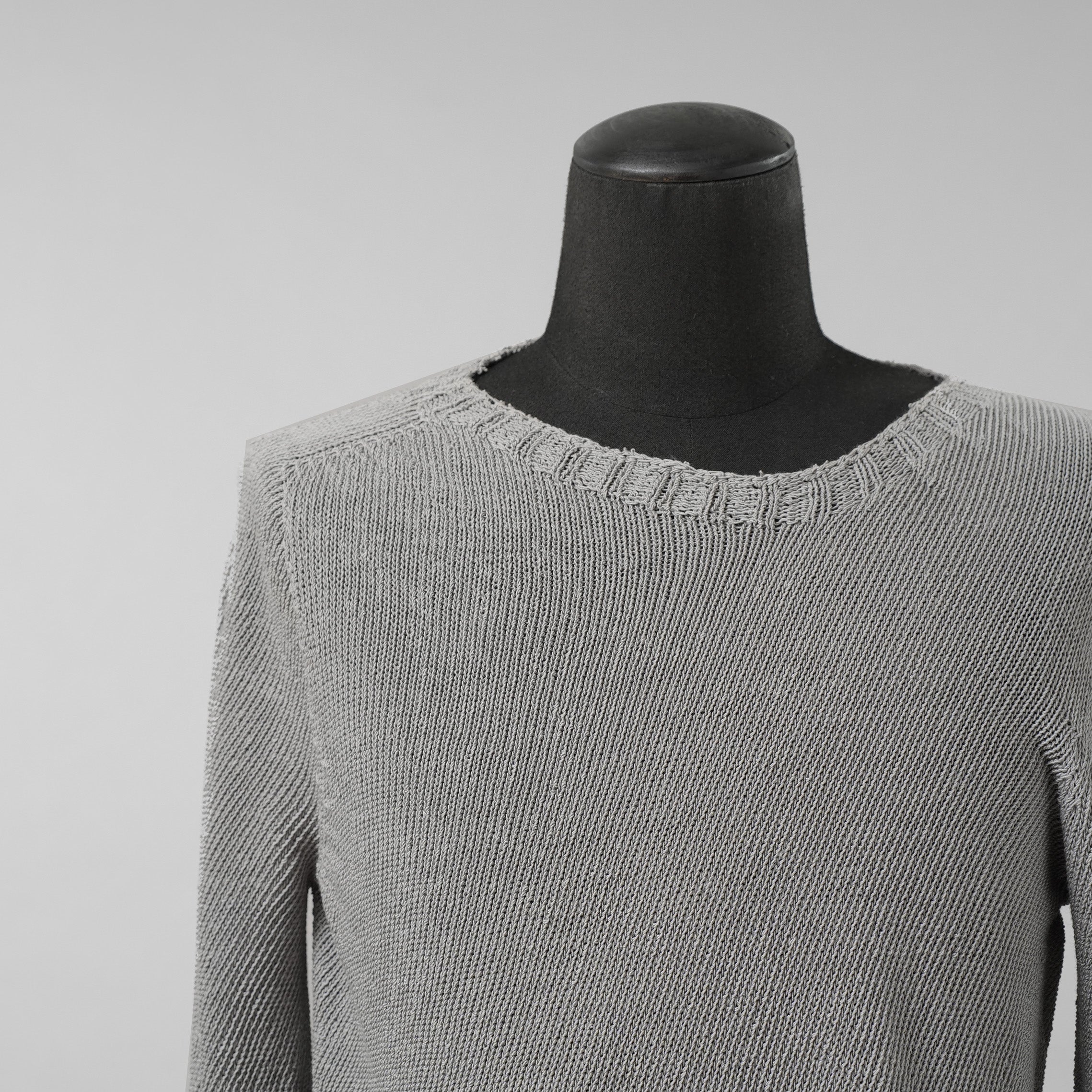 CAROL CHRISTIAN POELL キャロルクリスチャンポエル / 美品 2017 IN-BETWEEN / SEAMLESS LONG SLEEVES SWEATER “PENTASIR” REVERSIBLE / KM/2629-IN PENTASIR/4 / リバーシブル ニット / size 46 (GRAY)