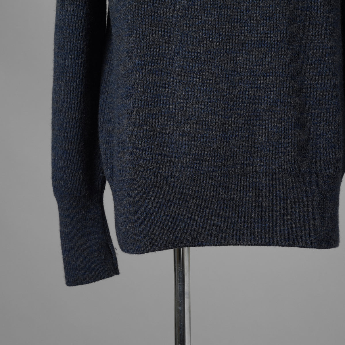 SUS-SOUS シュスー / 美品 20AW boatneck knit ボートネック 長袖ニット / 06-SS02315 / size 7 (BLUE) 123048-alm