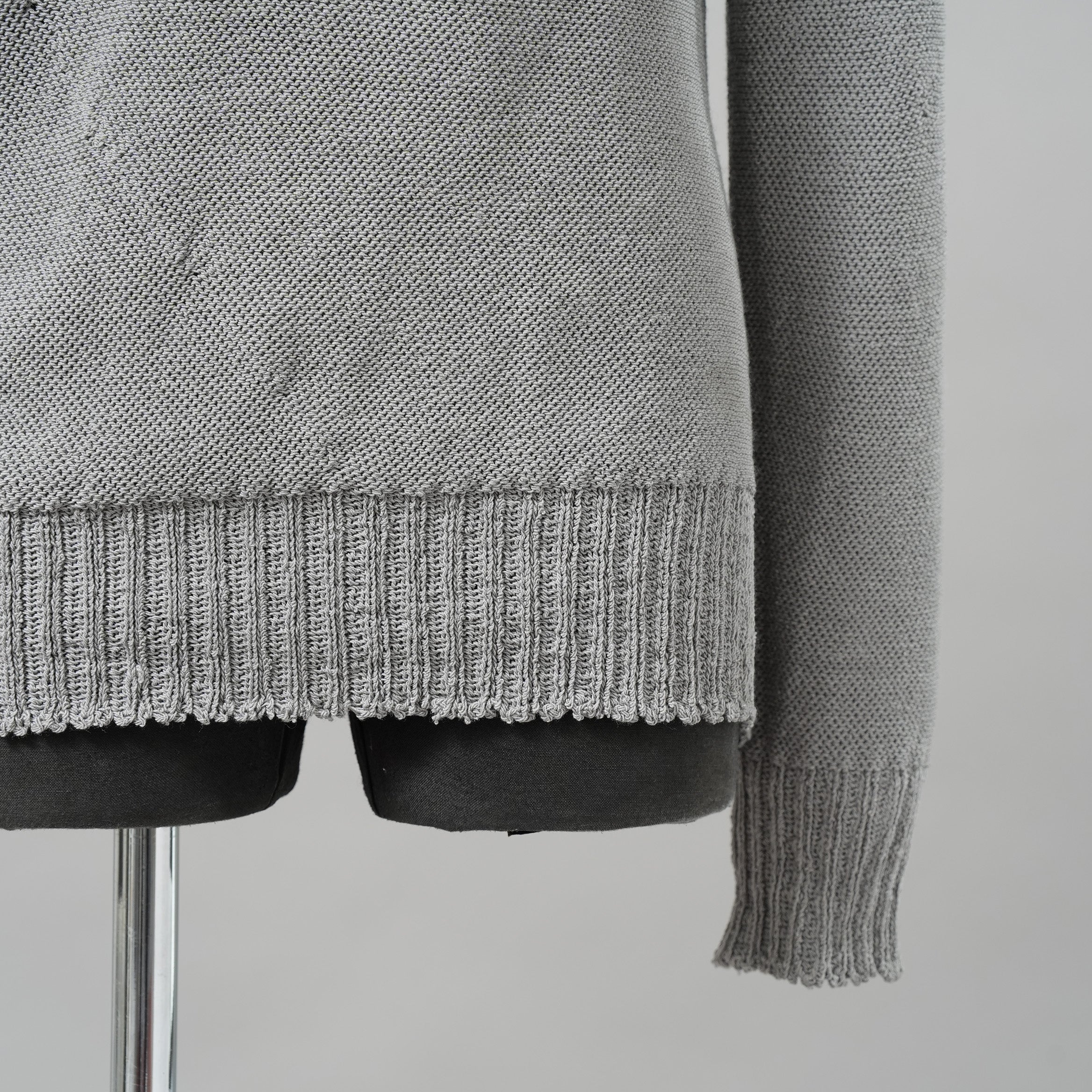CAROL CHRISTIAN POELL キャロルクリスチャンポエル / 美品 2017 IN-BETWEEN / SEAMLESS LONG SLEEVES SWEATER “PENTASIR” REVERSIBLE / KM/2629-IN PENTASIR/4 / リバーシブル ニット / size 46 (GRAY)
