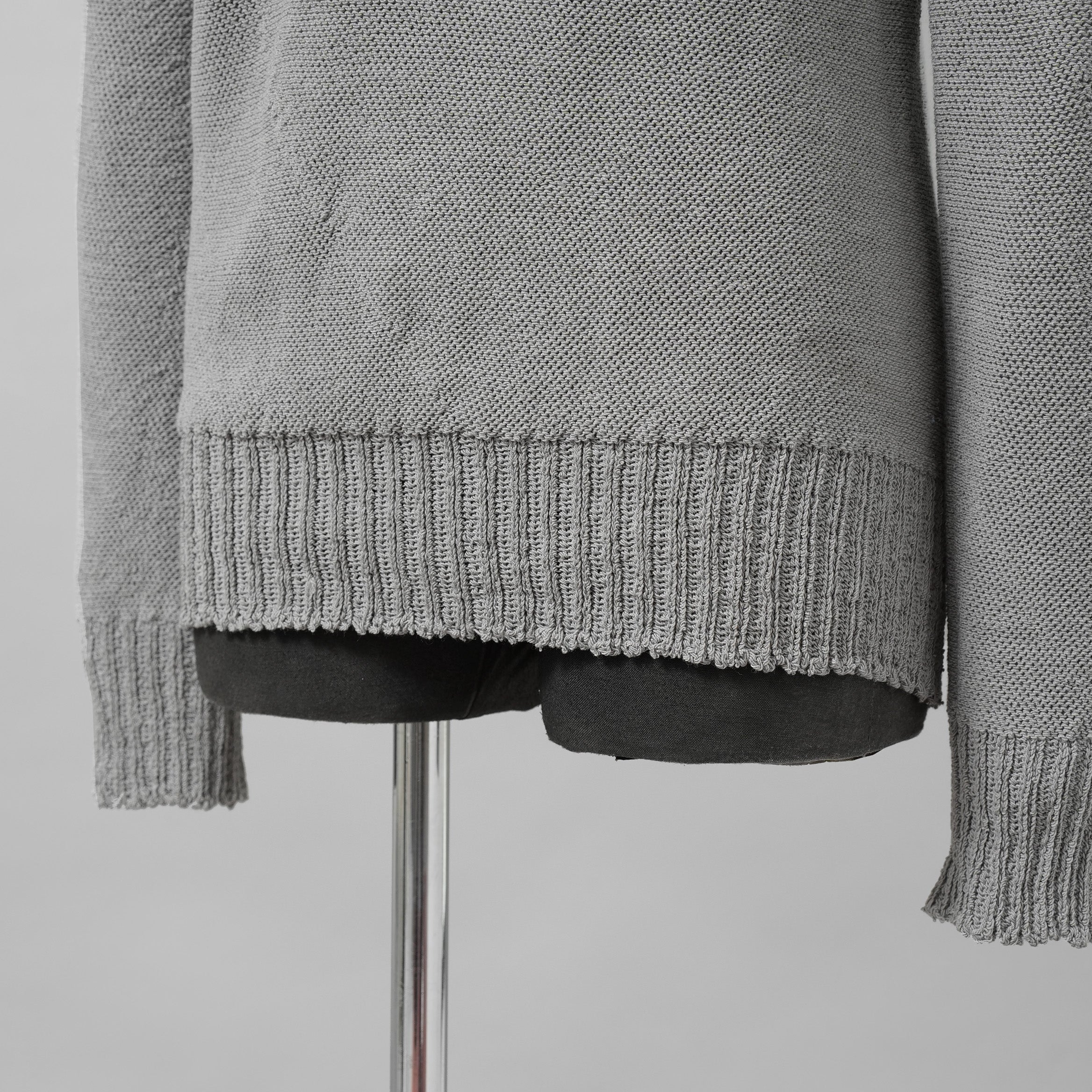 CAROL CHRISTIAN POELL キャロルクリスチャンポエル / 美品 2017 IN-BETWEEN / SEAMLESS LONG SLEEVES SWEATER “PENTASIR” REVERSIBLE / KM/2629-IN PENTASIR/4 / リバーシブル ニット / size 46 (GRAY)