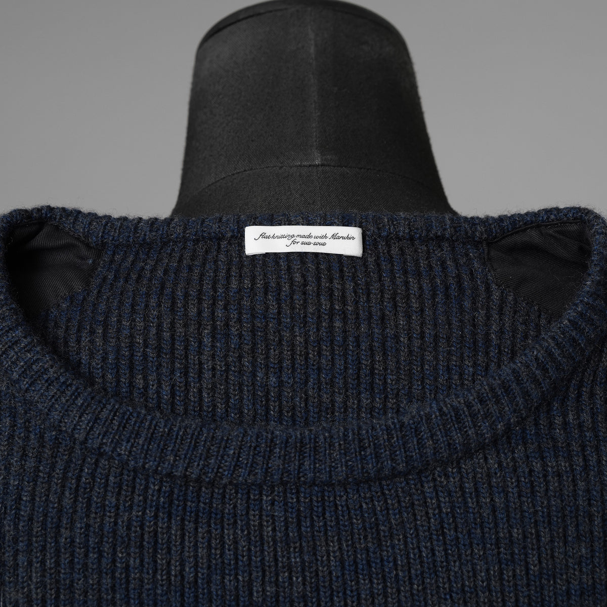 SUS-SOUS シュスー / 美品 20AW boatneck knit ボートネック 長袖ニット / 06-SS02315 / size 7 (BLUE) 123048-alm