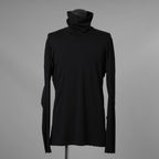 新品 DEVOA デヴォア / 24AW High Neck Long Sleeve SUVIN Cotton Soft Jersey スヴィンコットン ハイネック長袖Tシャツ / CSC-28S5 / size 1 (BLACK) 123046-alm