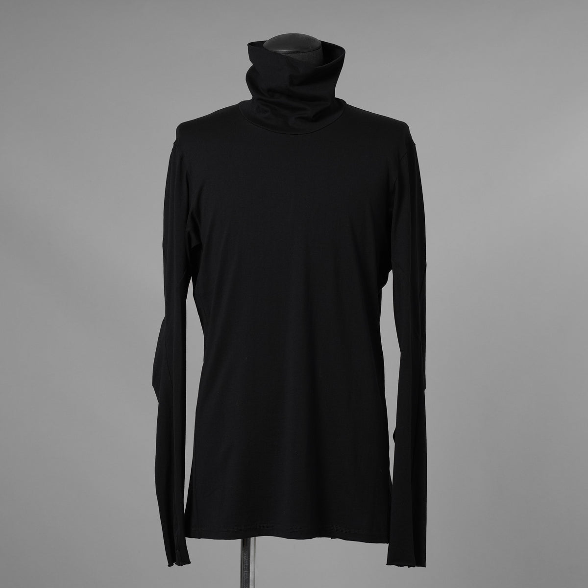 新品 DEVOA デヴォア / 24AW High Neck Long Sleeve SUVIN Cotton Soft Jersey スヴィンコットン ハイネック長袖Tシャツ / CSC-28S5 / size 1 (BLACK) 123046-alm