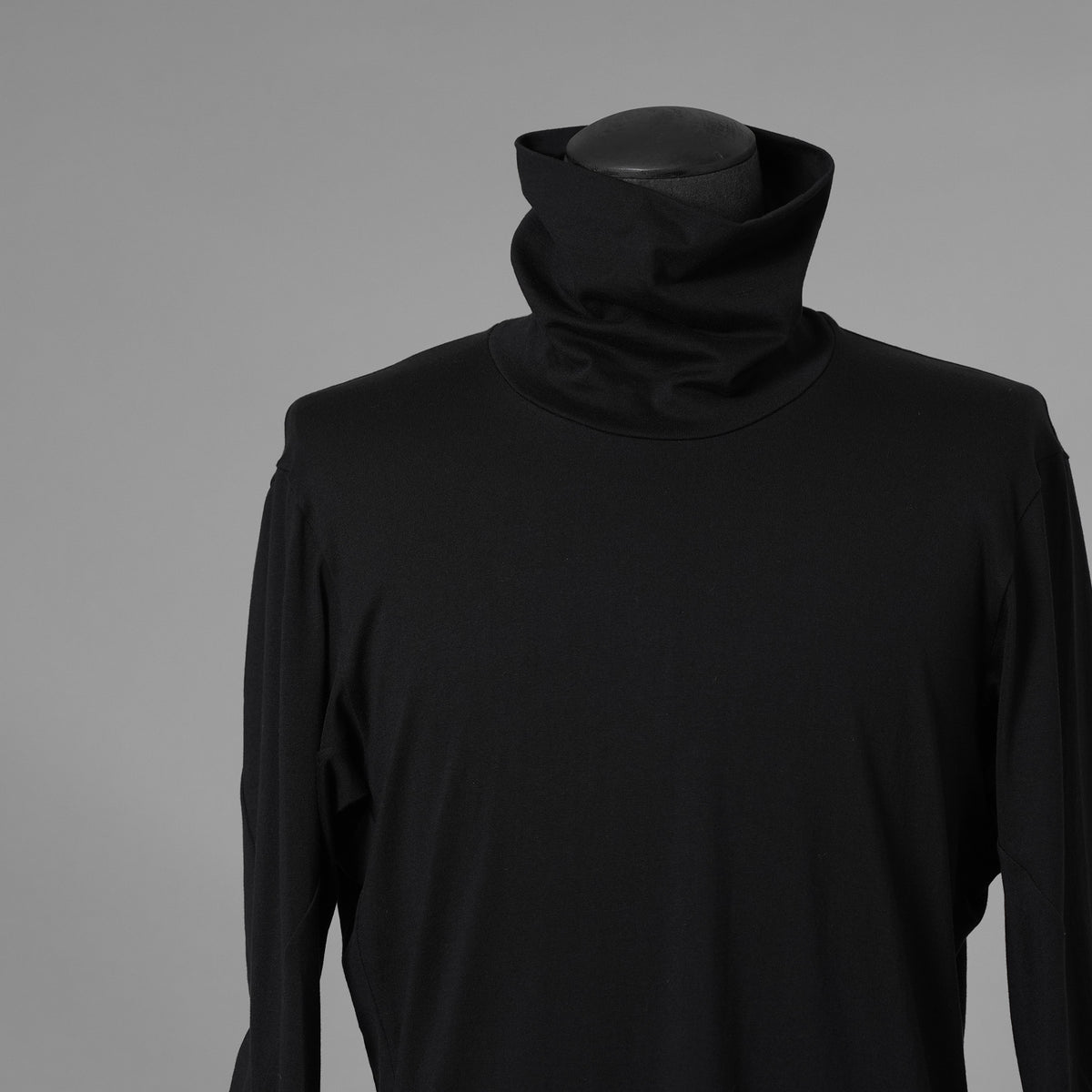 新品 DEVOA デヴォア / 24AW High Neck Long Sleeve SUVIN Cotton Soft Jersey スヴィンコットン ハイネック長袖Tシャツ / CSC-28S5 / size 1 (BLACK) 123046-alm