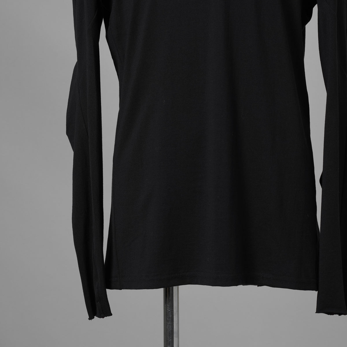 新品 DEVOA デヴォア / 24AW High Neck Long Sleeve SUVIN Cotton Soft Jersey スヴィンコットン ハイネック長袖Tシャツ / CSC-28S5 / size 1 (BLACK) 123046-alm