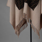 FENDI フェンディ / 美品 19AW FFロゴ ウールカシミヤ ポンチョ アクセサリー / FXX707 A9VR F0NH8 / ONE SIZE (BEIGE) レディース 352129-izm