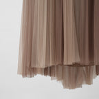 Brunello Cucinelli ブルネロクチネリ / 美品 20AW サイドジップ チュール スカート ボトムス / size 40 (BROWN) レディース