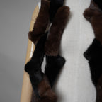 超希少 FENDI フェンディ / 美品 17AW ミンク ファー チェーンリンク マフラー  / FNG049 A140 F0GMF / ONE SIZE (BLACK × DARK BROWN) レディース 352128-izm アクセサリー