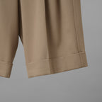 Brunello Cucinelli ブルネロクチネリ / 美品 17SSフォールドヘム ショートパンツ バミューダパンツ / MA171P7322 /  size 40 (TAUPE) レディース