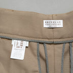 Brunello Cucinelli ブルネロクチネリ / 美品 17SSフォールドヘム ショートパンツ バミューダパンツ / MA171P7322 /  size 40 (TAUPE) レディース