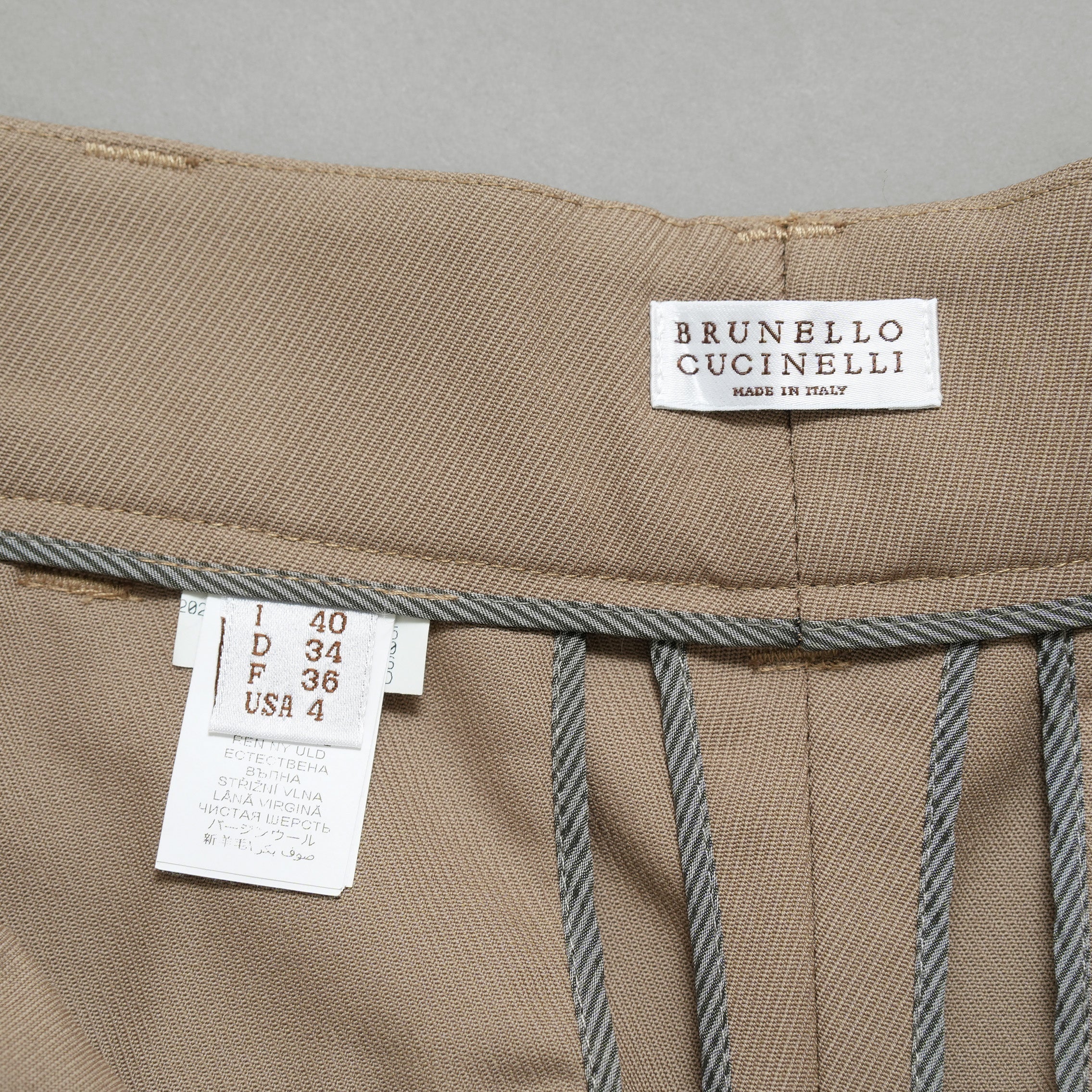 Brunello Cucinelli ブルネロクチネリ / 美品 17SSフォールドヘム ショートパンツ バミューダパンツ / MA171P7322 /  size 40 (TAUPE) レディース