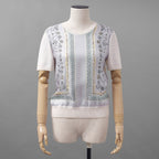 EMILIO PUCCI エミリオプッチ / 美品 シルク 半袖ニット / 1HKP10 1H962 / size S (LIGHTBLUE)