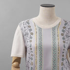 EMILIO PUCCI エミリオプッチ / 美品 シルク 半袖ニット / 1HKP10 1H962 / size S (LIGHTBLUE)