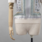 EMILIO PUCCI エミリオプッチ / 美品 シルク 半袖ニット / 1HKP10 1H962 / size S (LIGHTBLUE)