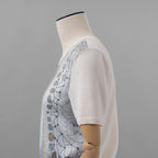 EMILIO PUCCI エミリオプッチ / 美品 シルク 半袖ニット / 1HKP10 1H962 / size S (LIGHTBLUE)