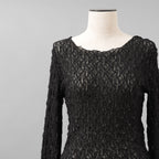 ASTRAET アストラット / 美品 25SS レース ロングスリーブカットソー 長袖Tシャツ / 5412-2-710155 / size FREE（ BLACK ) レディース