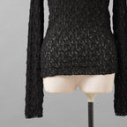 ASTRAET アストラット / 美品 25SS レース ロングスリーブカットソー 長袖Tシャツ / 5412-2-710155 / size FREE（ BLACK ) レディース