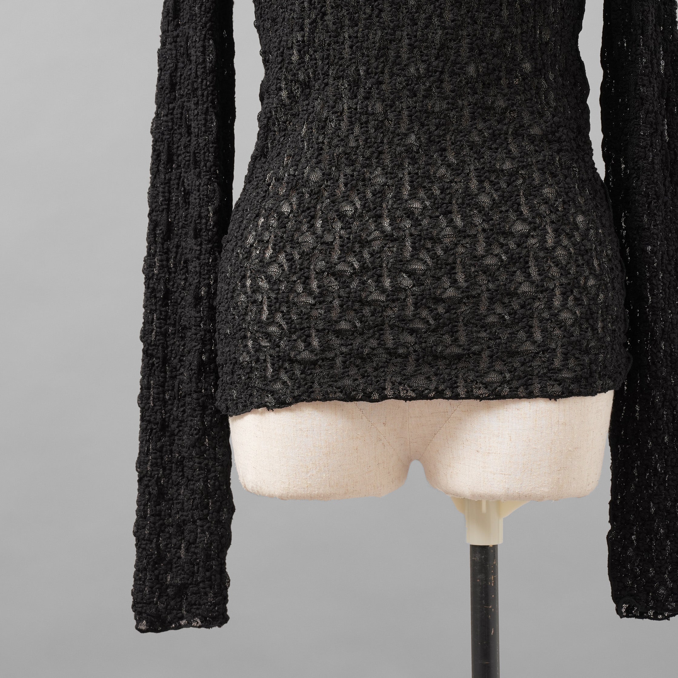 ASTRAET アストラット / 美品 25SS レース ロングスリーブカットソー 長袖Tシャツ / 5412-2-710155 / size FREE（ BLACK ) レディース
