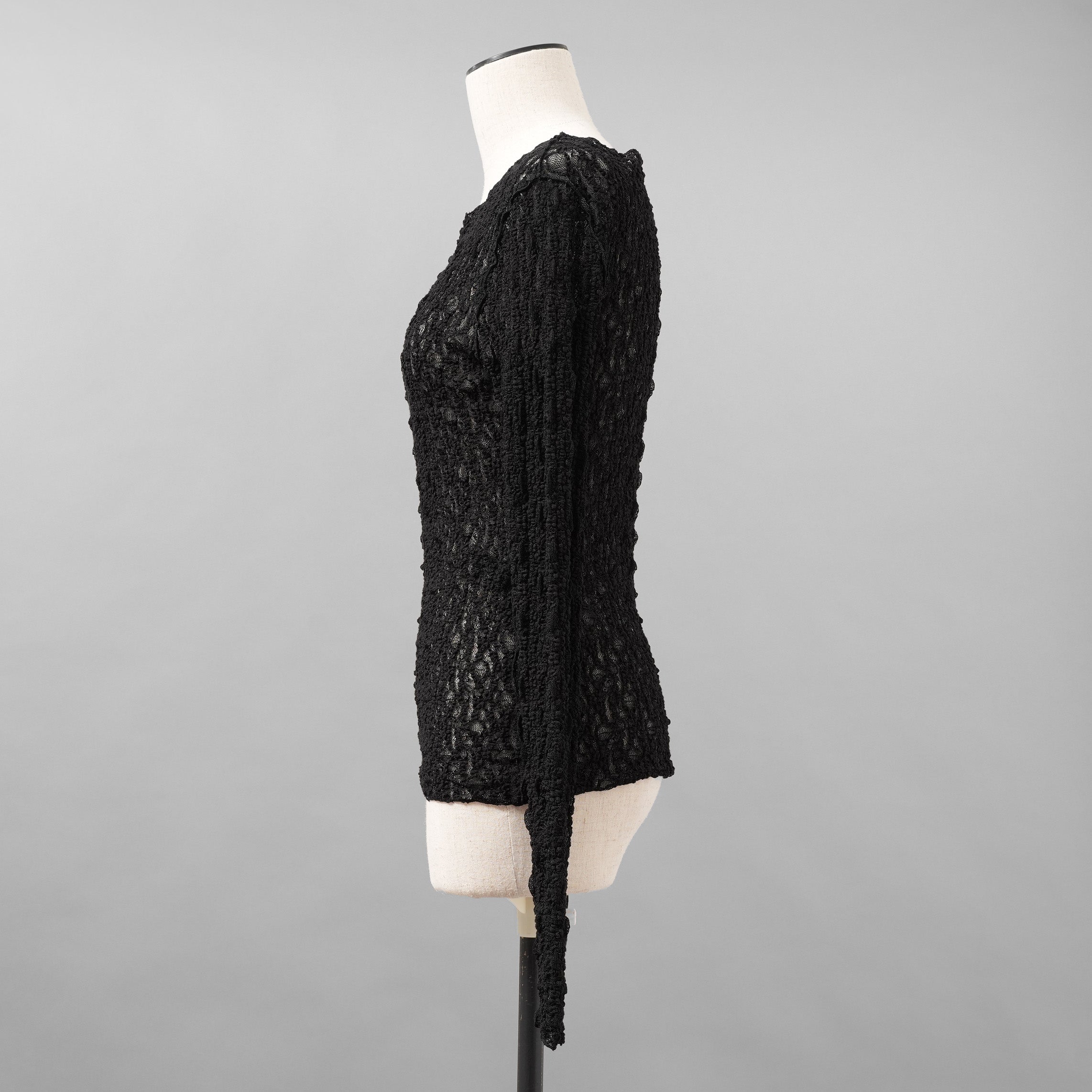 ASTRAET アストラット / 美品 25SS レース ロングスリーブカットソー 長袖Tシャツ / 5412-2-710155 / size FREE（ BLACK ) レディース