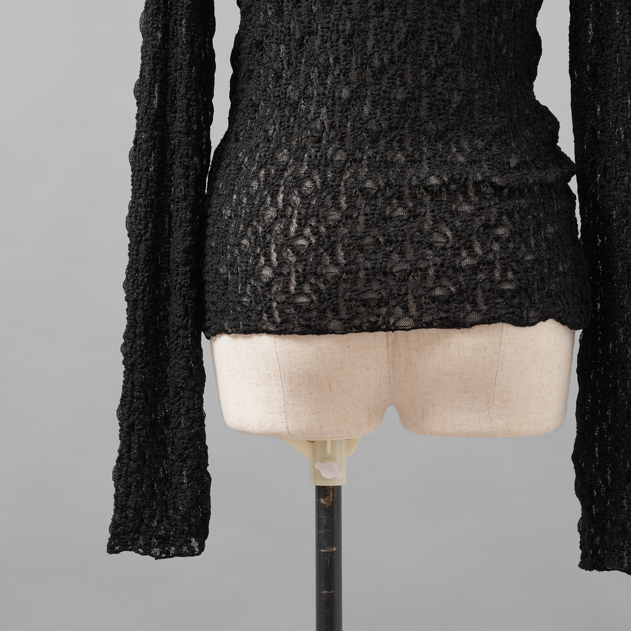 ASTRAET アストラット / 美品 25SS レース ロングスリーブカットソー 長袖Tシャツ / 5412-2-710155 / size FREE（ BLACK ) レディース