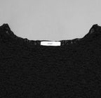 ASTRAET アストラット / 美品 25SS レース ロングスリーブカットソー 長袖Tシャツ / 5412-2-710155 / size FREE（ BLACK ) レディース