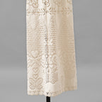 VALENTINO ヴァレンティノ / 21SS ポインテルニット コットン混 レース フレアパンツ / XB3RB4F66U6 / size 40 ( IVORY ) レディース