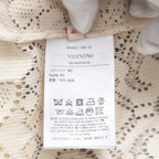 VALENTINO ヴァレンティノ / 21SS ポインテルニット コットン混 レース フレアパンツ / XB3RB4F66U6 / size 40 ( IVORY ) レディース