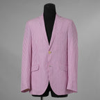 ETRO エトロ / 14SS コットン ストライプ シングルブレスト ジャケット / 141-1J820-6001 / size 46 (PINK) 352135-in-ue