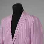 ETRO エトロ / 14SS コットン ストライプ シングルブレスト ジャケット / 141-1J820-6001 / size 46 (PINK) 352135-in-ue