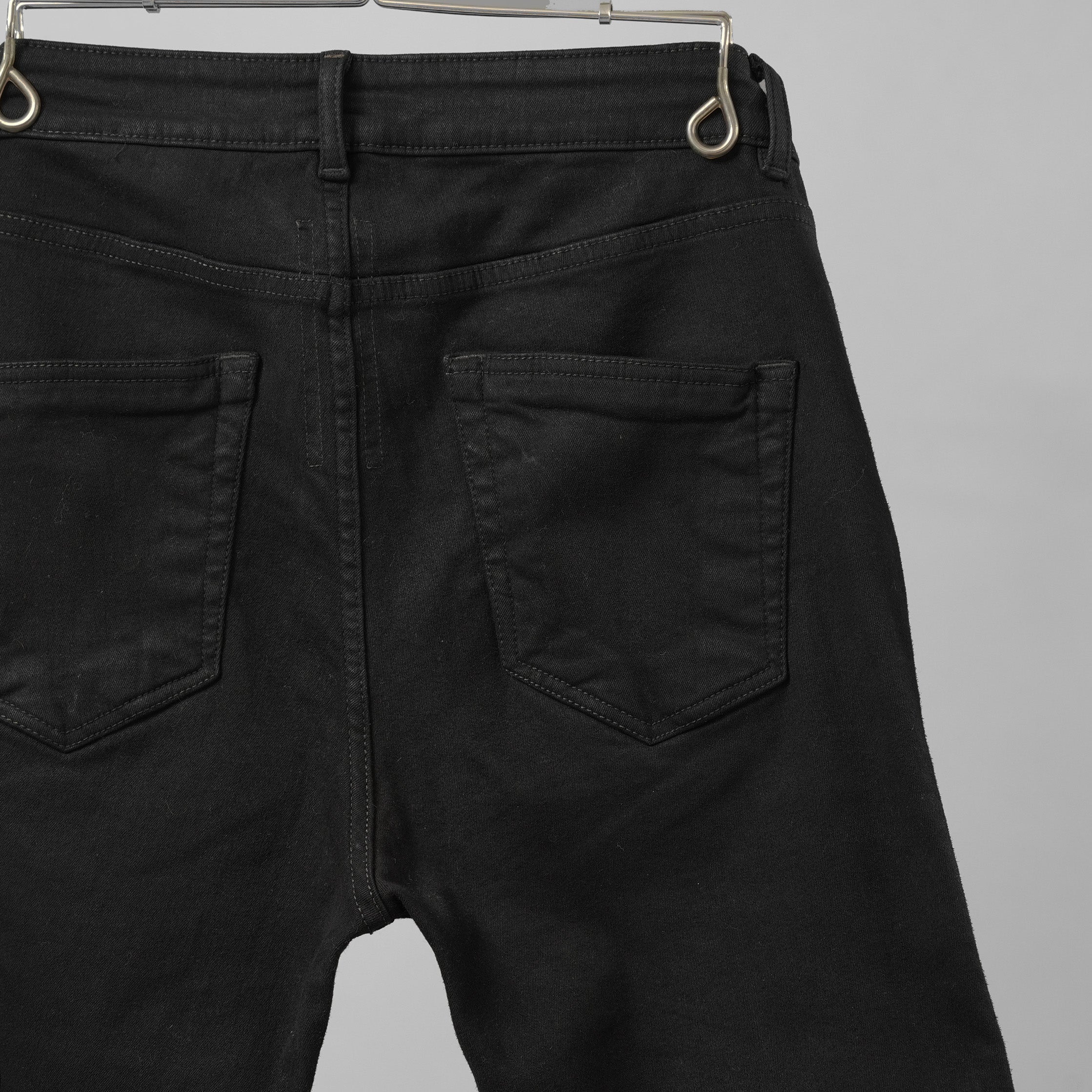 Rick Owens DRKSHDW ダークシャドウ / 美品 23SS EASY NAGAKIN JOGGERS コーティング スキニー パンツ / DU01C6360-SBB / size S (BLACK)