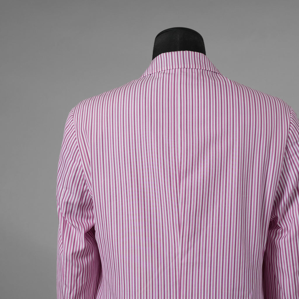 ETRO エトロ / 14SS コットン ストライプ シングルブレスト ジャケット / 141-1J820-6001 / size 46 (PINK) 352135-in-ue