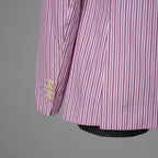 ETRO エトロ / 14SS コットン ストライプ シングルブレスト ジャケット / 141-1J820-6001 / size 46 (PINK) 352135-in-ue