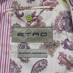ETRO エトロ / 14SS コットン ストライプ シングルブレスト ジャケット / 141-1J820-6001 / size 46 (PINK) 352135-in-ue