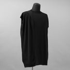 RIPVANWINKLE リップヴァンウィンクル / 美品 23SS CROSS KNIT JERSEY VEST アシンメトリー ドレープ ノースリーブカットソー ニット / RW-420 / size L ( BLACK )
