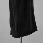 RIPVANWINKLE リップヴァンウィンクル / 美品 23SS CROSS KNIT JERSEY VEST アシンメトリー ドレープ ノースリーブカットソー ニット / RW-420 / size L ( BLACK )