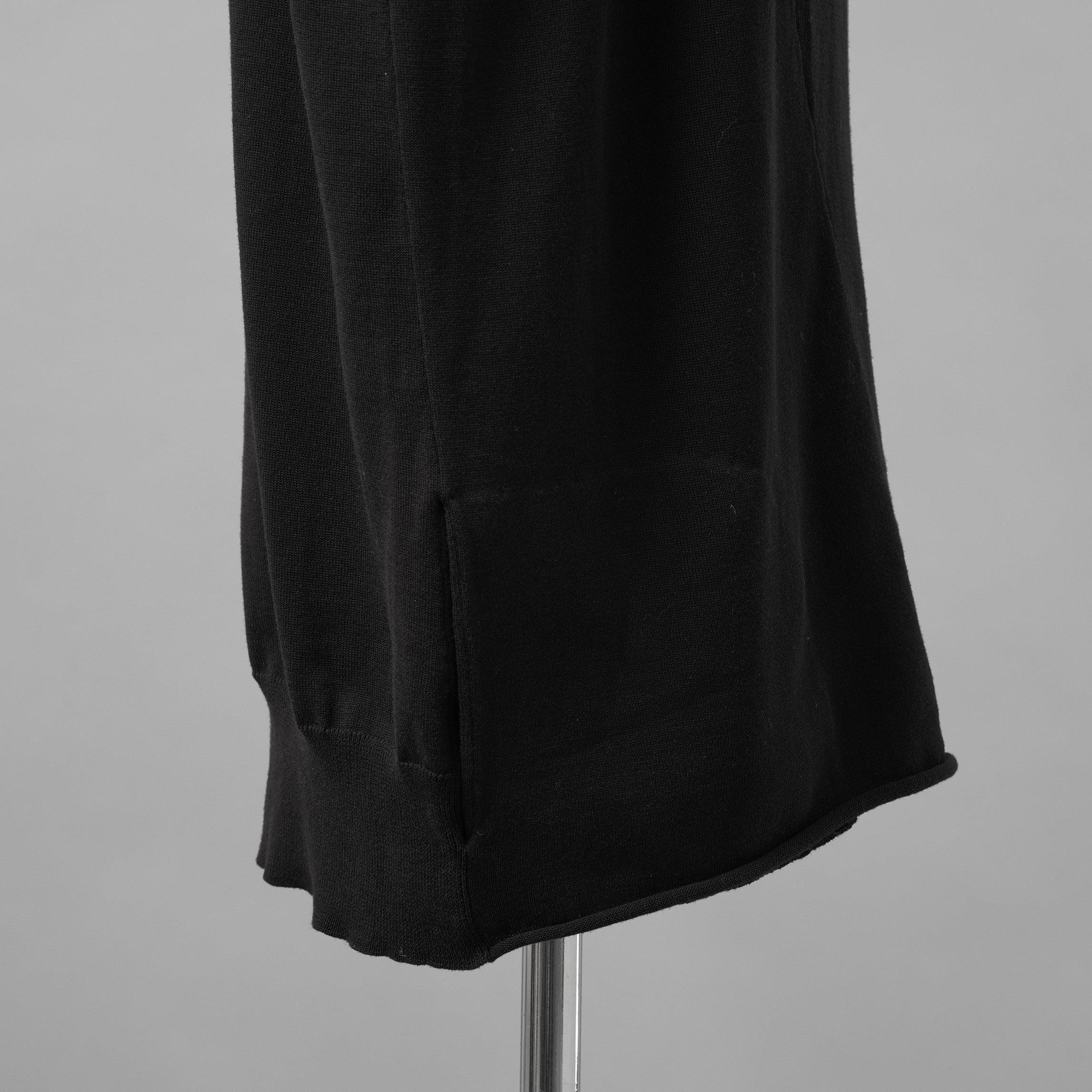 RIPVANWINKLE リップヴァンウィンクル / 美品 23SS CROSS KNIT JERSEY VEST アシンメトリー ドレープ ノースリーブカットソー ニット / RW-420 / size L ( BLACK )