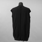 RIPVANWINKLE リップヴァンウィンクル / 美品 23SS CROSS KNIT JERSEY VEST アシンメトリー ドレープ ノースリーブカットソー ニット / RW-420 / size L ( BLACK )
