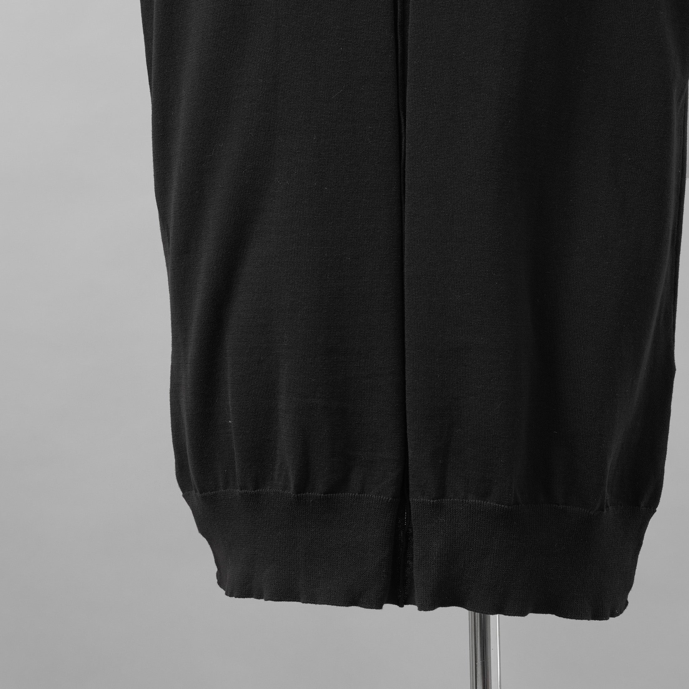 RIPVANWINKLE リップヴァンウィンクル / 美品 23SS CROSS KNIT JERSEY VEST アシンメトリー ドレープ ノースリーブカットソー ニット / RW-420 / size L ( BLACK )