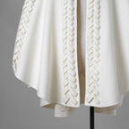 VALENTINO ヴァレンティノ / 美品 21AW ウールカシミア ブレード ケープ アウター / WB0CG2H315E / size M (IVORY) レディース 352134-izm