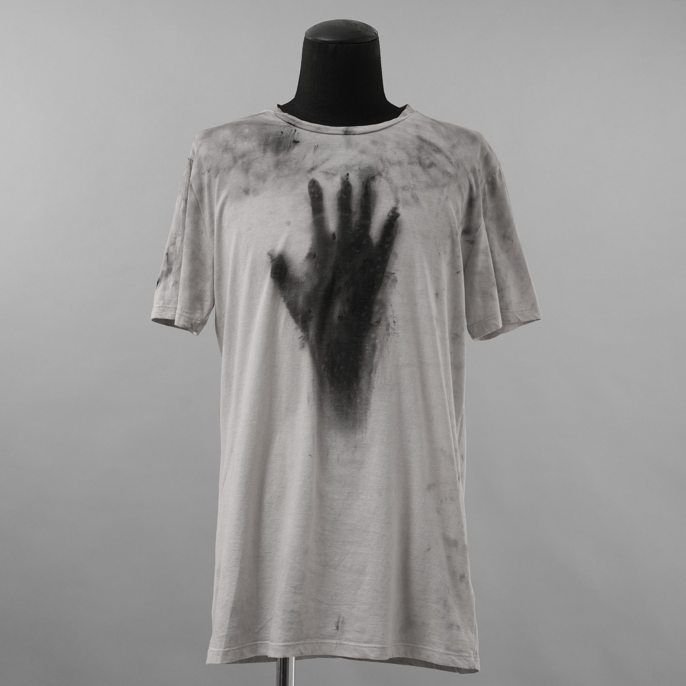 MD75 エムディ・セブンティファイブ / Hand Made Dyed And Handprint T-Shirt 半袖Tシャツ / size M ( GRAY )